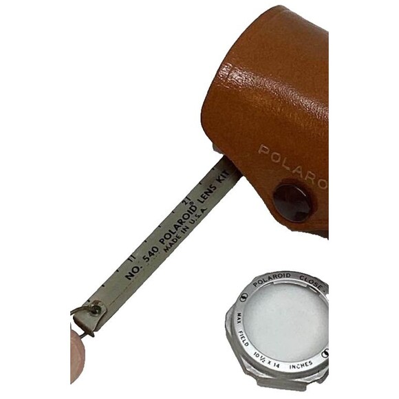Polaroid Leather Case 309 Flash Gun 202 Close Up Lens 540 Sylvania Bulbs Lot VTG - Picture 15 of 16